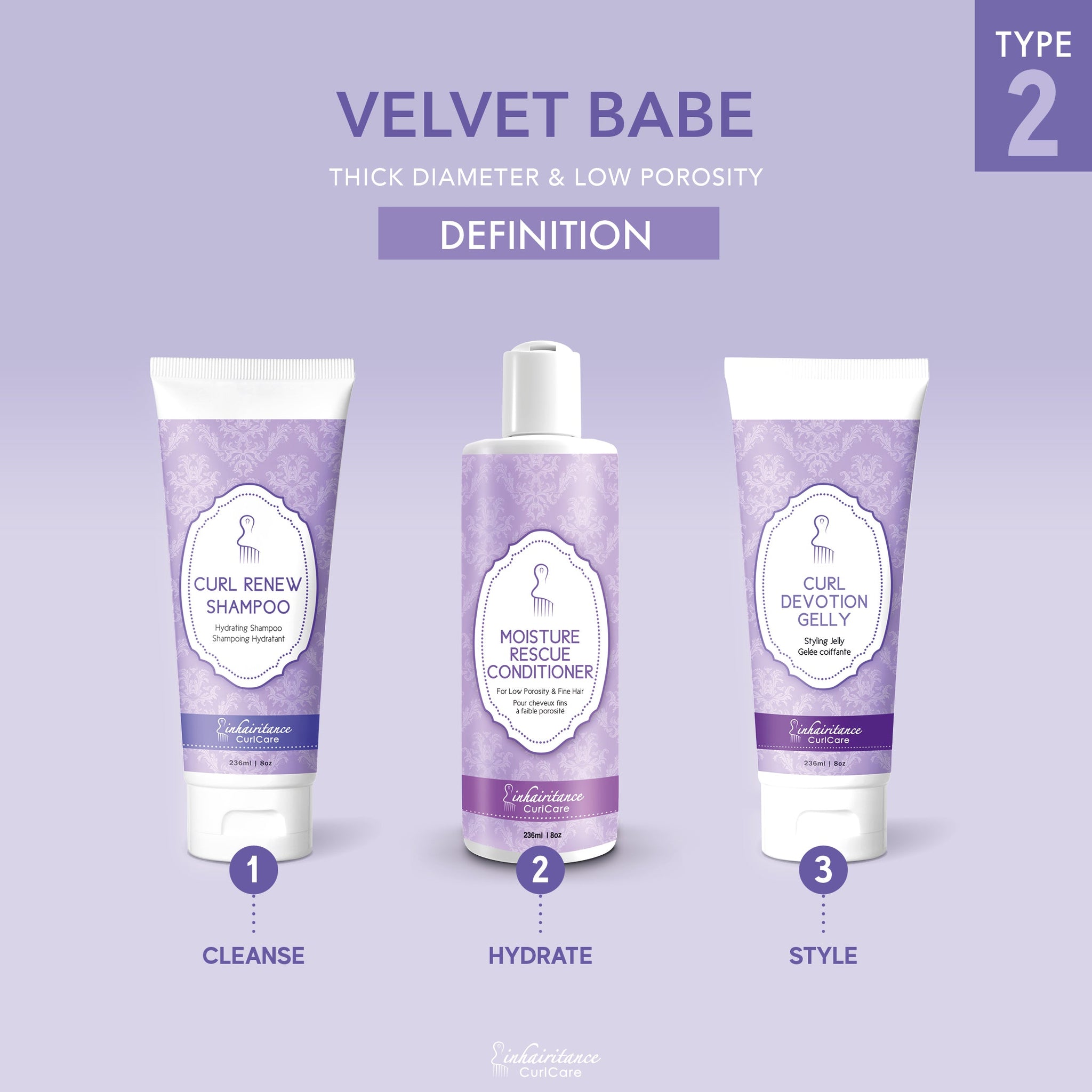 Curl ID Kit - Velvet Babe Type 2 - Inhairitance Curl Spa