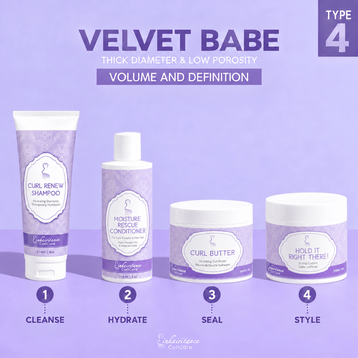 Curl ID Kit - Velvet Babe Type 4 - Inhairitance CurlCare