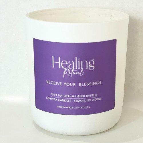 Healing Ritual Candle - Crackling Wood - Inhairitance Curl Spa