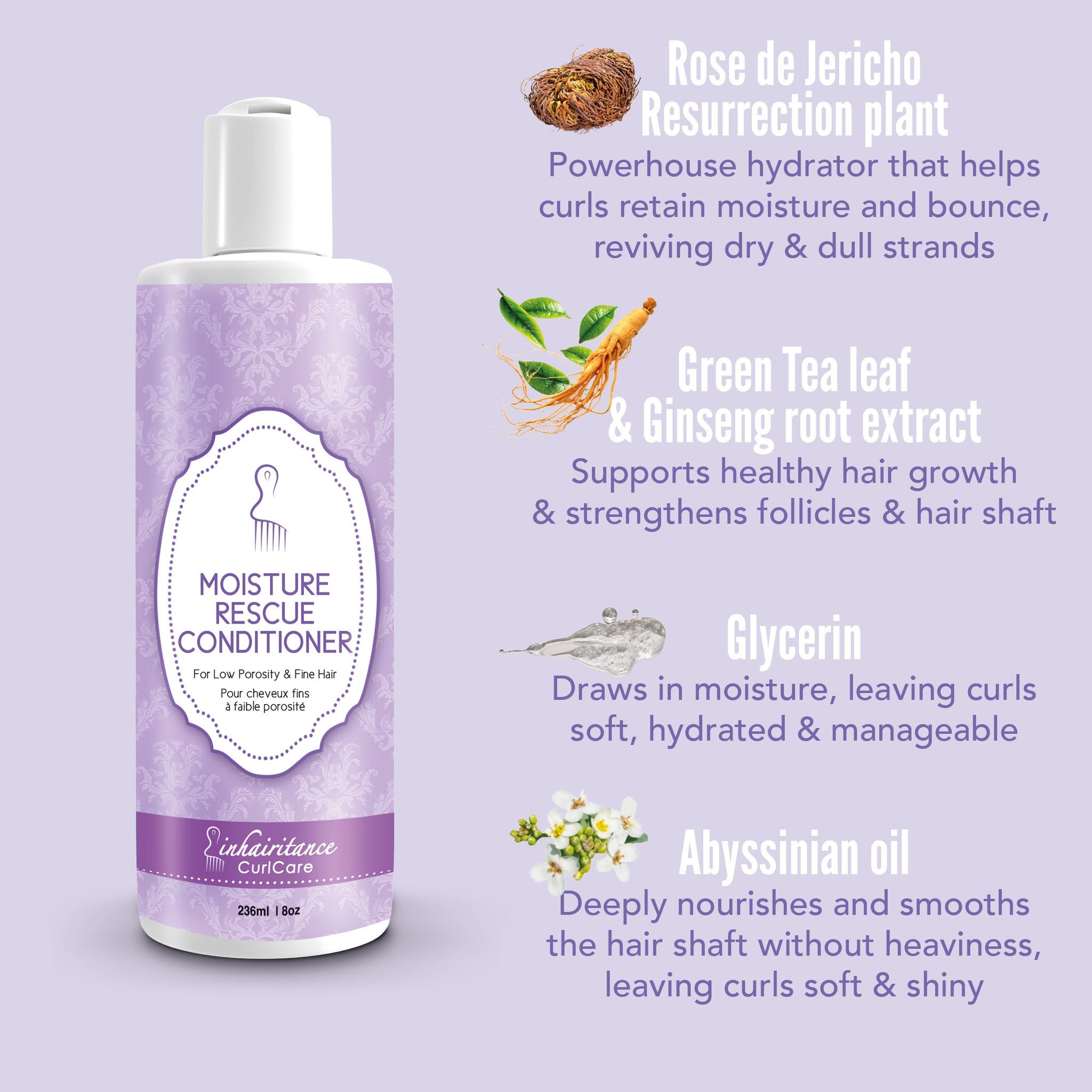 Moisture Rescue Low Porosity Conditioner - Inhairitance Curl Spa