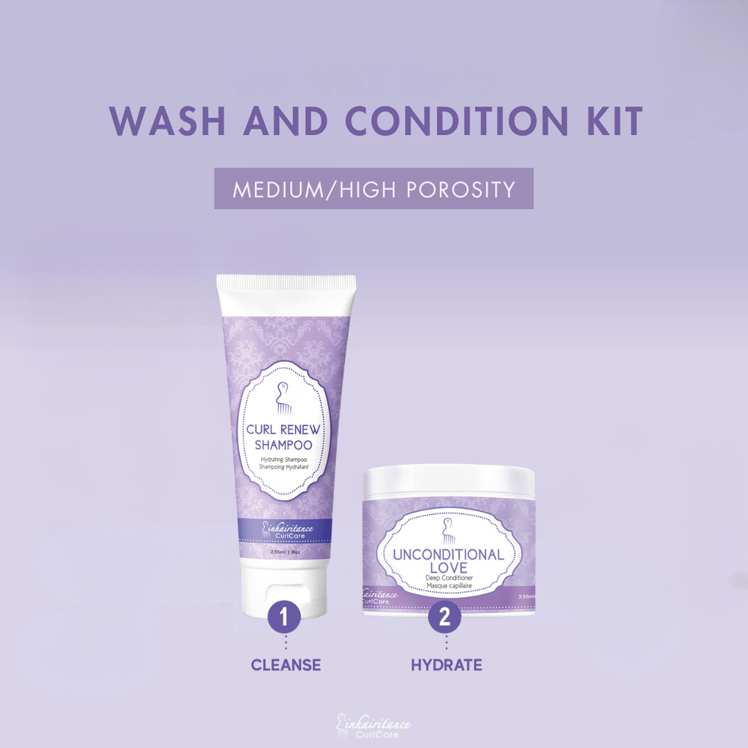 Wash and Condition Kit - Med to High Porosity - Inhairitance Curl Spa